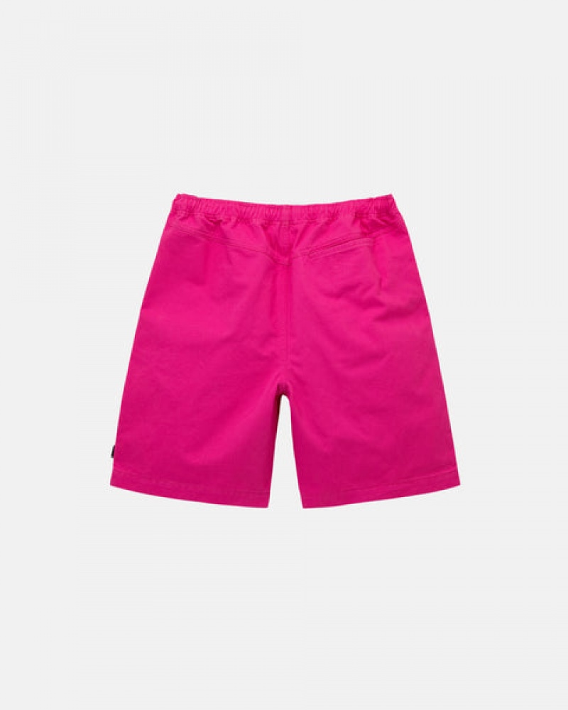 Pink Men's Stussy Brushed Beach Shorts | OPE-8620