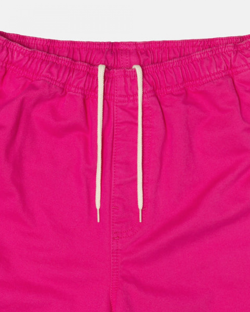 Pink Men's Stussy Brushed Beach Shorts | OPE-8620