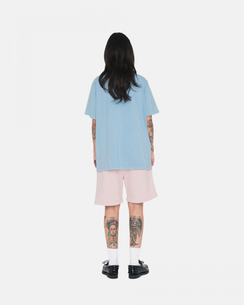 Pink Men's Stussy Overdyed Stock Logo Shorts | CSO-3533