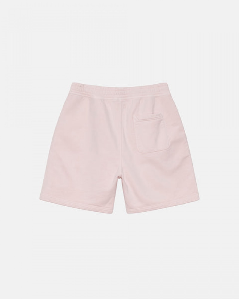 Pink Men's Stussy Overdyed Stock Logo Shorts | CSO-3533