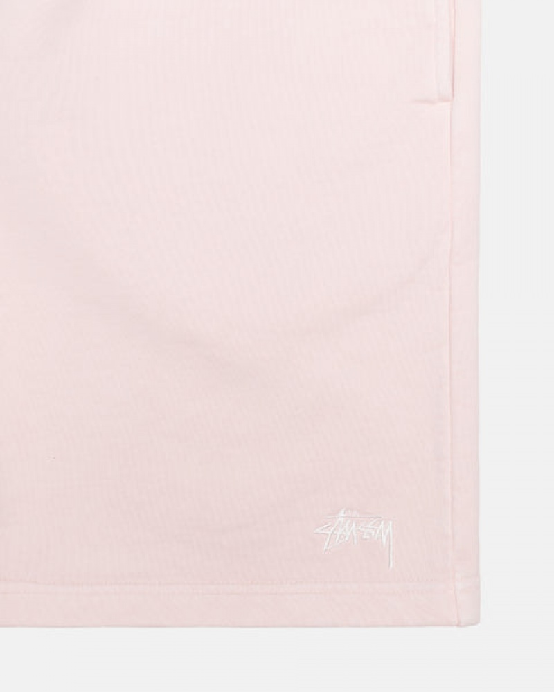 Pink Men's Stussy Overdyed Stock Logo Shorts | CSO-3533