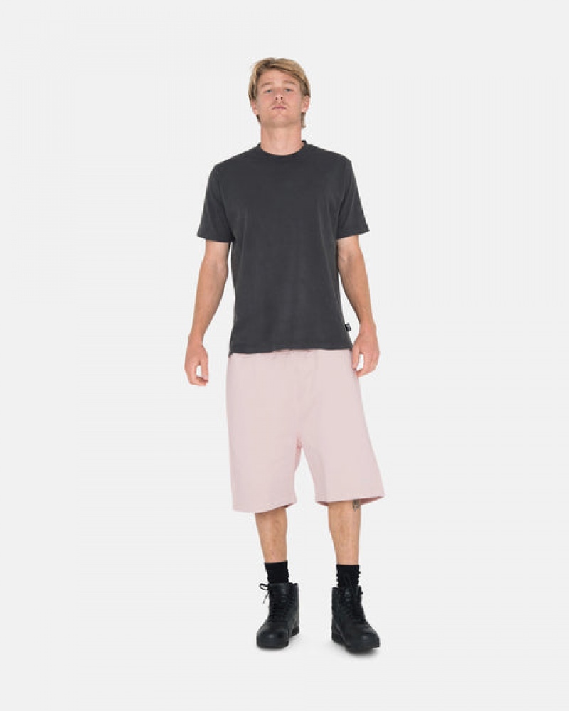 Pink Men's Stussy Overdyed Stock Logo Shorts | CSO-3533