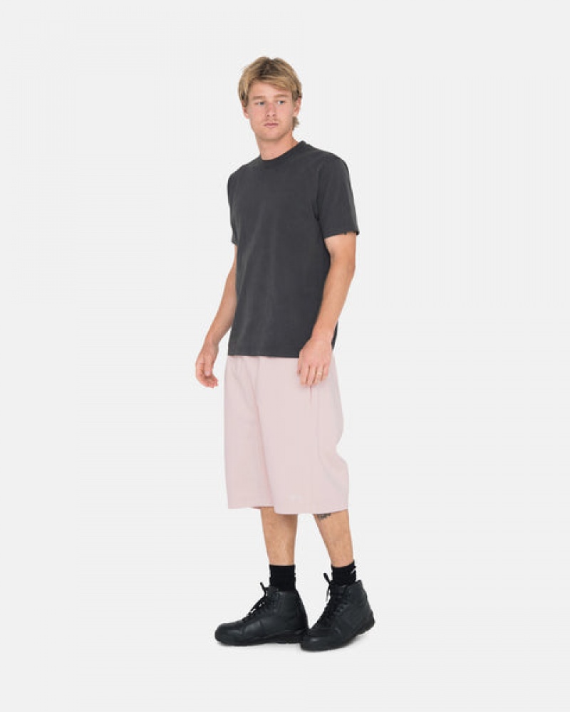 Pink Men's Stussy Overdyed Stock Logo Shorts | CSO-3533