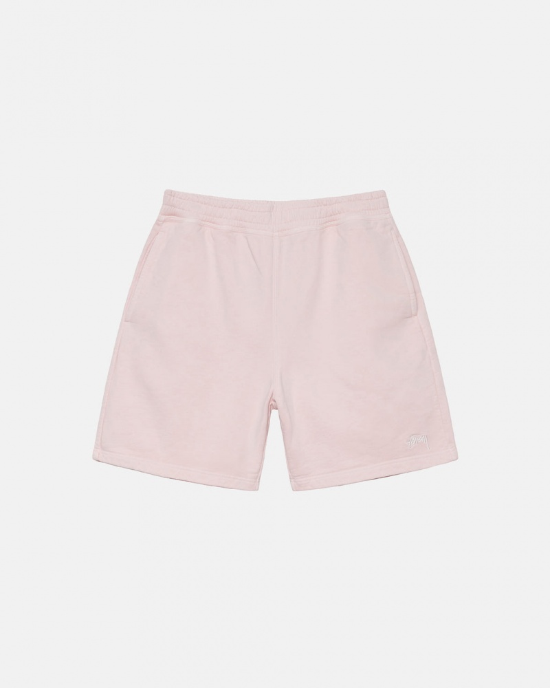 Pink Men\'s Stussy Overdyed Stock Logo Shorts | CSO-3533