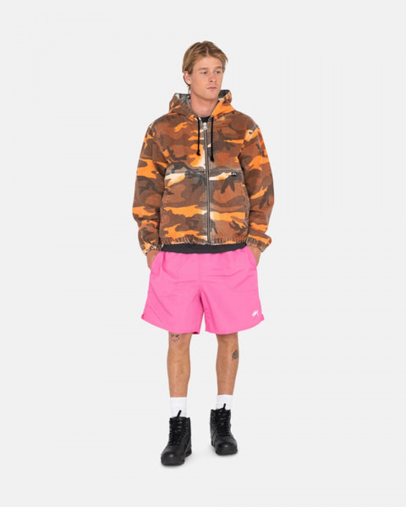 Pink Men's Stussy Stock Water Short Swimwear | JRW-8063