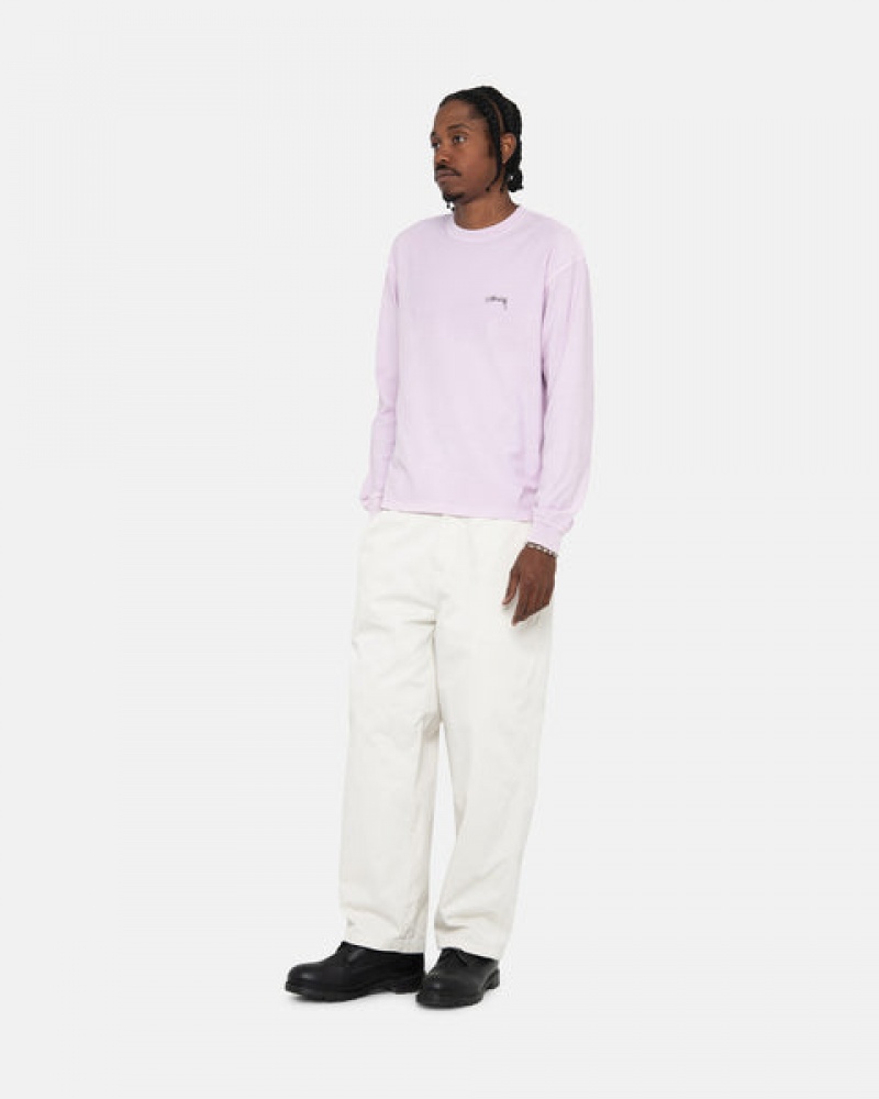 Purple Men's Stussy Lazy Ls Tee Tops | LCY-2042