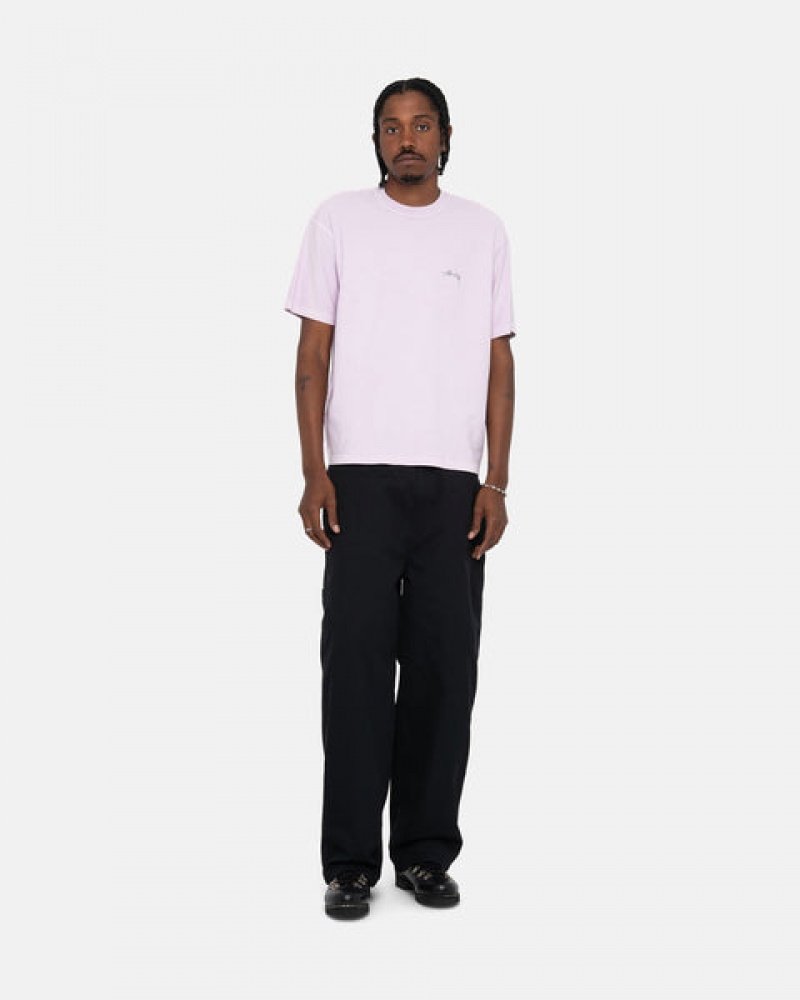 Purple Men's Stussy Pig. Dyed Inside Out Crew Tees | XYP-3038