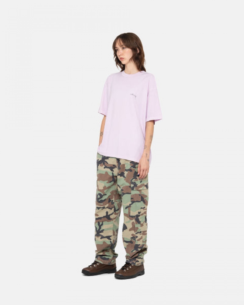 Purple Men's Stussy Pig. Dyed Inside Out Crew Tees | XYP-3038