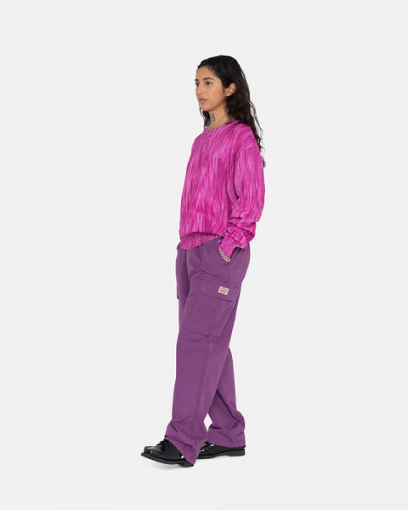 Purple Men's Stussy Ripstop Cargo Beach Pants | COZ-3556