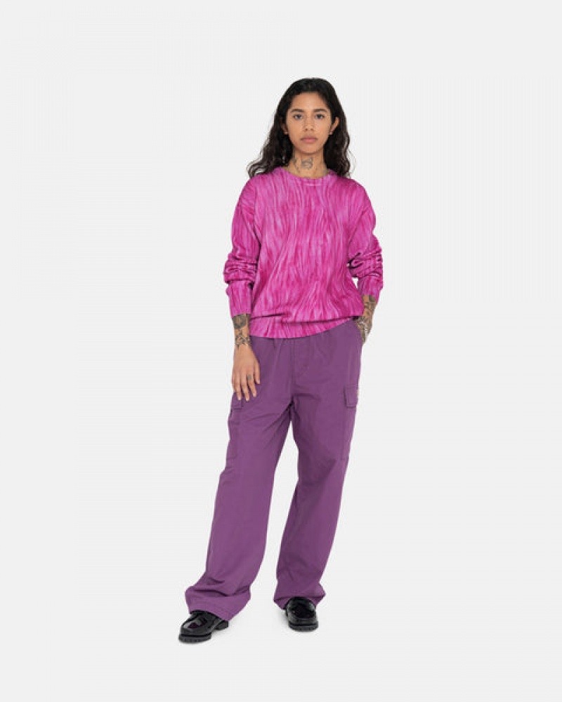 Purple Men's Stussy Ripstop Cargo Beach Pants | COZ-3556