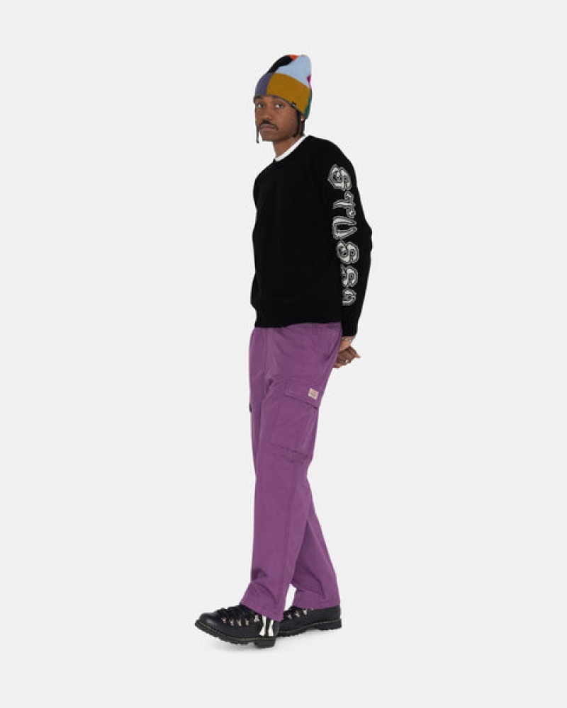 Purple Men's Stussy Ripstop Cargo Beach Pants | COZ-3556