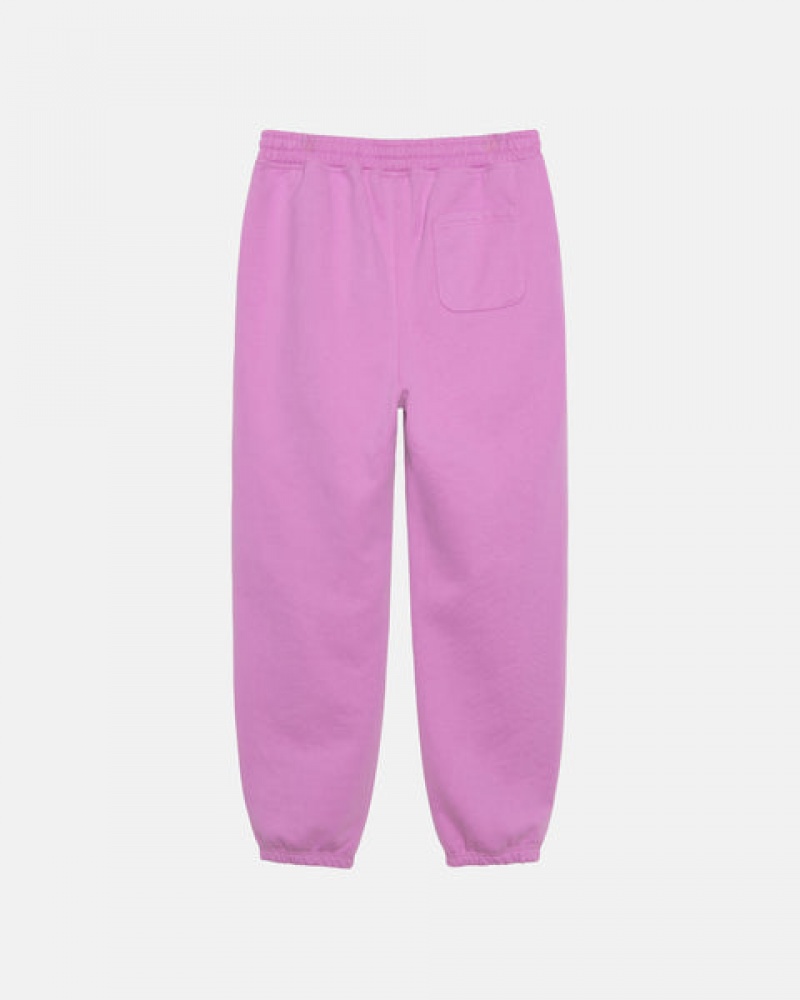 Purple Men's Stussy Stock Logo Sweatpants | LVN-5001