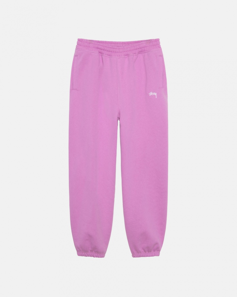 Purple Men\'s Stussy Stock Logo Sweatpants | LVN-5001