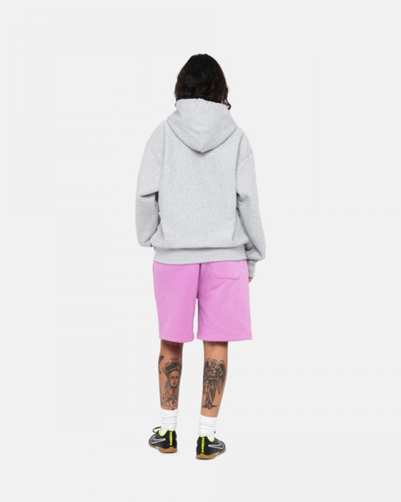 Purple Men's Stussy Stock Logo Sweatshorts | XHZ-2193