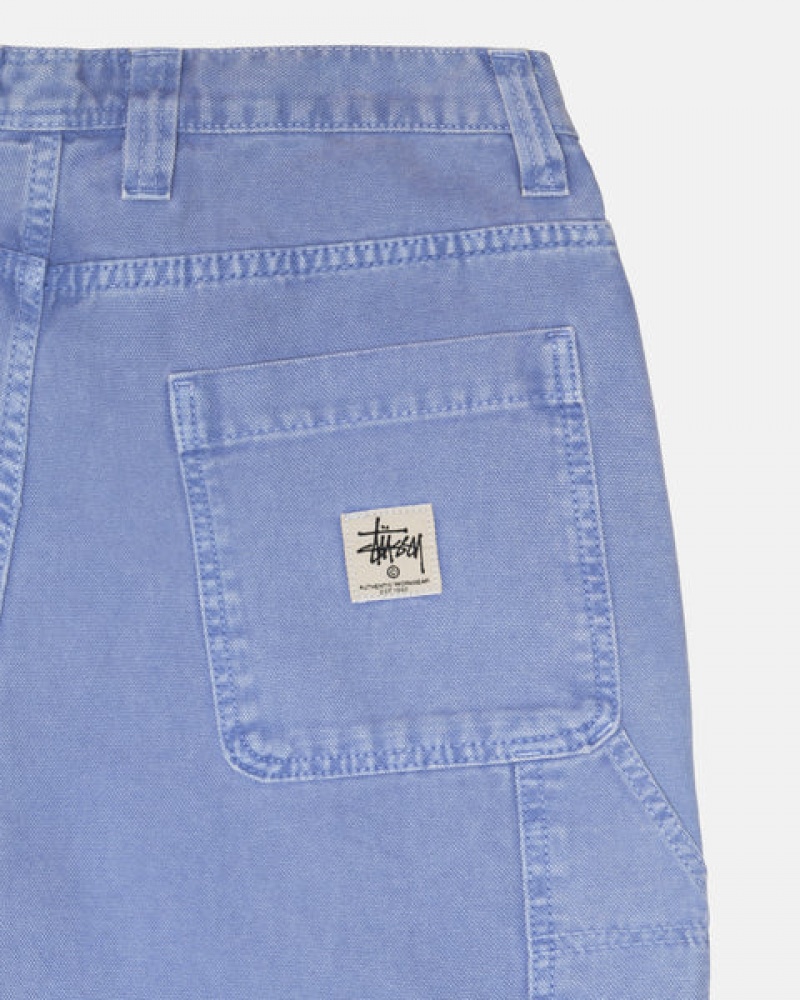 Purple Men's Stussy Work Pant Canvas Pants | LAW-3583