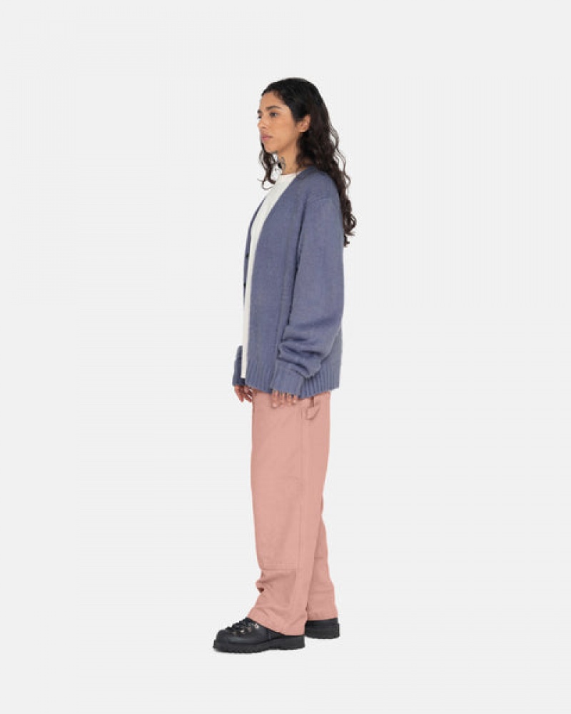 Purple Women's Stussy Brushed Cardigan Sweaters | CCK-7299