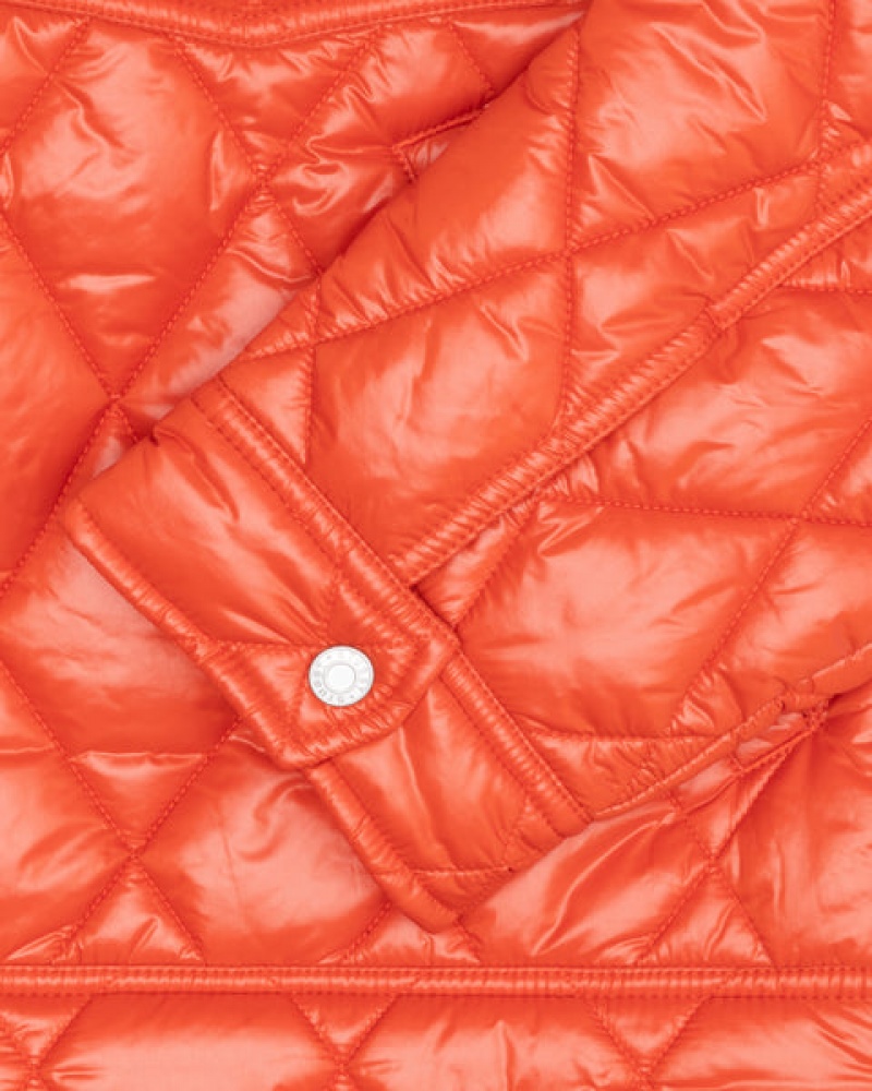 Red Men's Stussy Ranch Jacket Quilted Nylon Jackets | YZX-0893