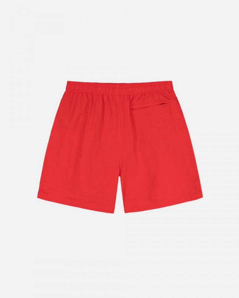 Red Men's Stussy Stock Water Short Swimwear | HPC-4128