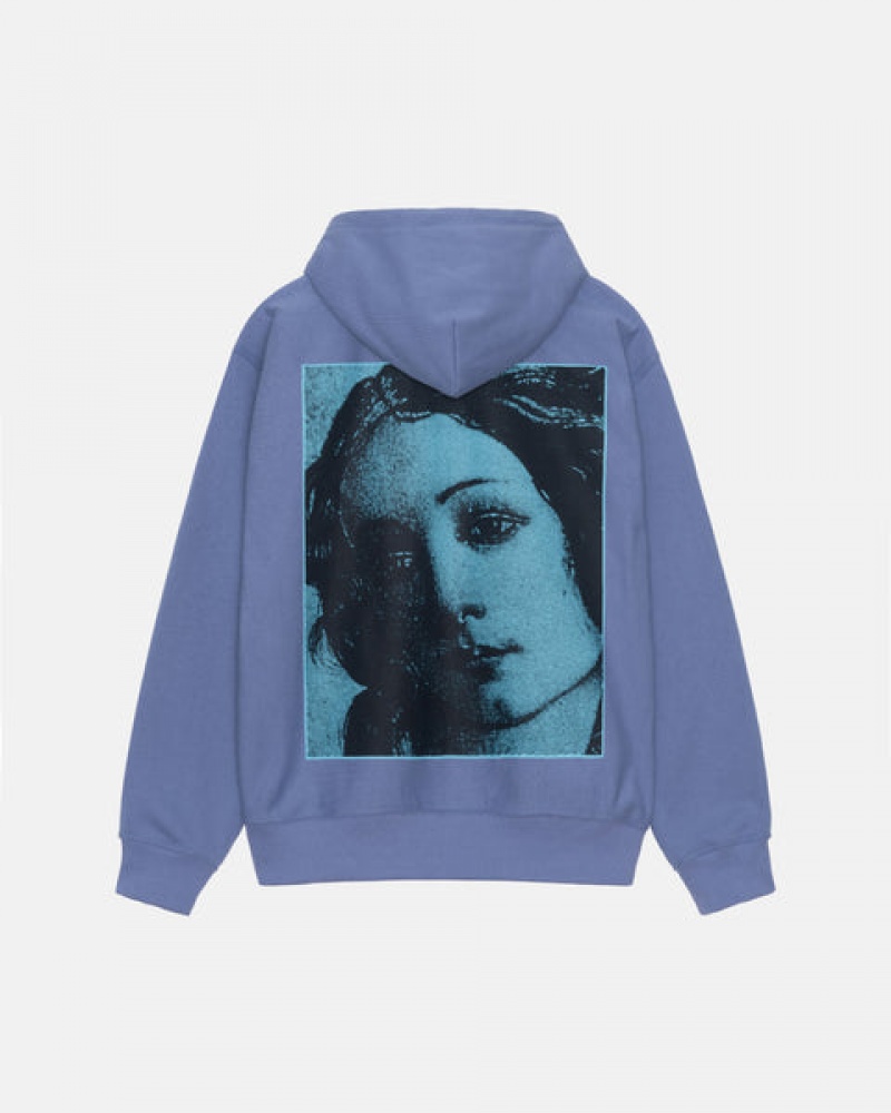 Royal Blue Women's Stussy Venus Zip Hood Sweatshirts | BMK-3466