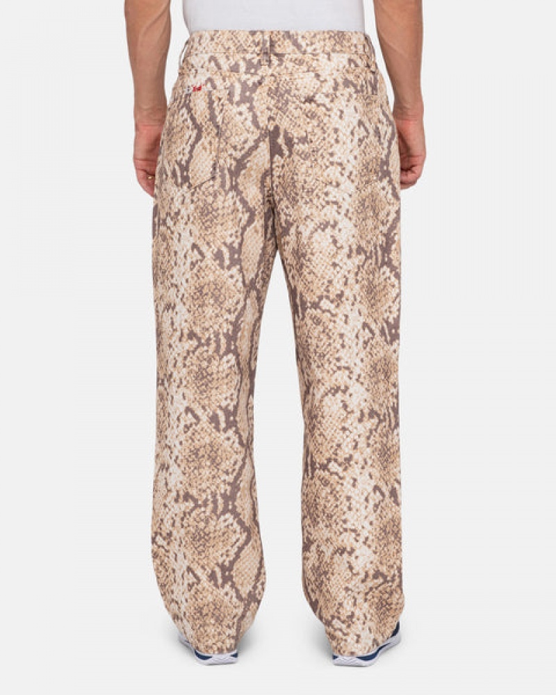 Snake Women's Stussy Big Ol' Jean Washed Canvas Pants | XBR-9295