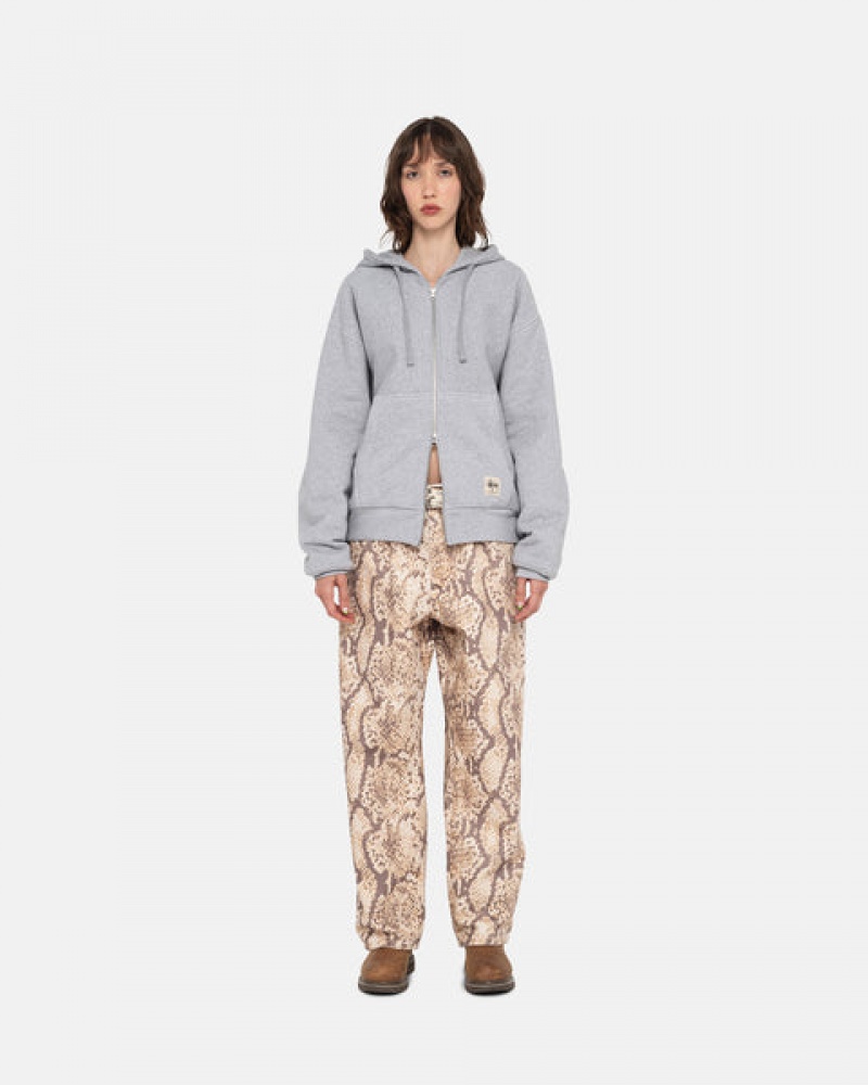 Snake Women's Stussy Big Ol' Jean Washed Canvas Pants | XBR-9295