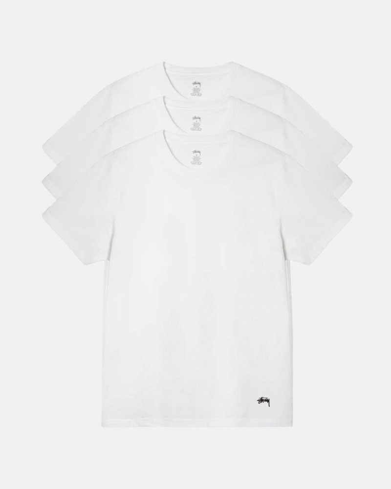 White Men\'s Stussy Stussy Undershirt Shirts | NCP-3760