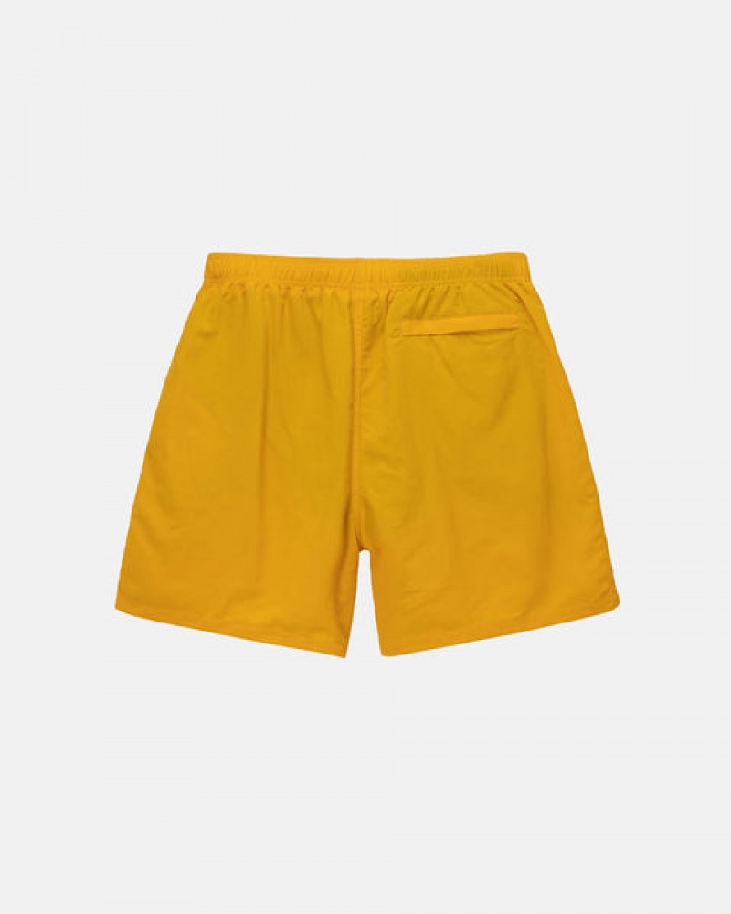 Yellow Men's Stussy Big Basic Water Short Swimwear | MNQ-3936