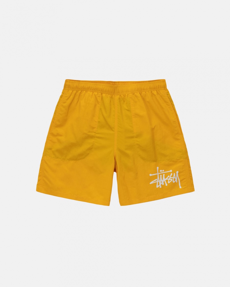 Yellow Men\'s Stussy Big Basic Water Short Swimwear | MNQ-3936