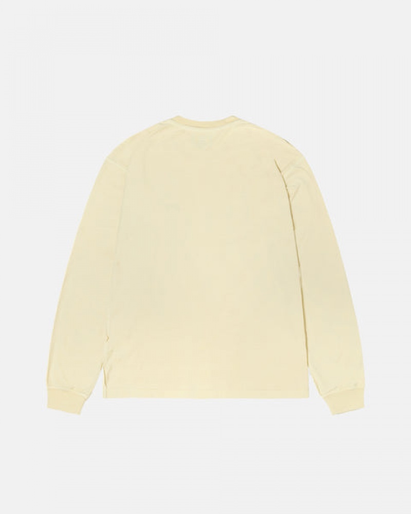 Yellow Men's Stussy Lazy Ls Tees | IHP-3279