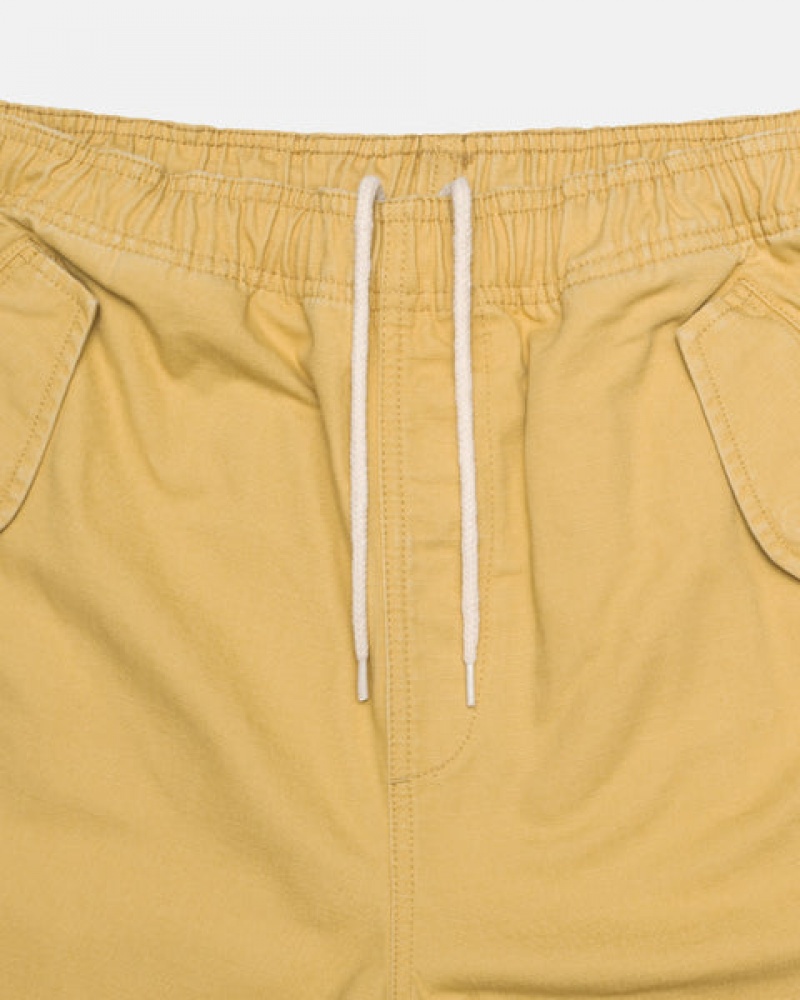 Yellow Men's Stussy Ripstop Cargo Beach Shorts | AMR-4382