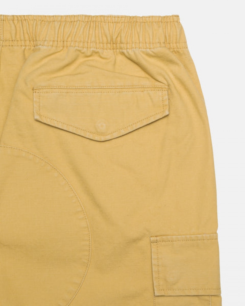 Yellow Men's Stussy Ripstop Cargo Beach Shorts | AMR-4382