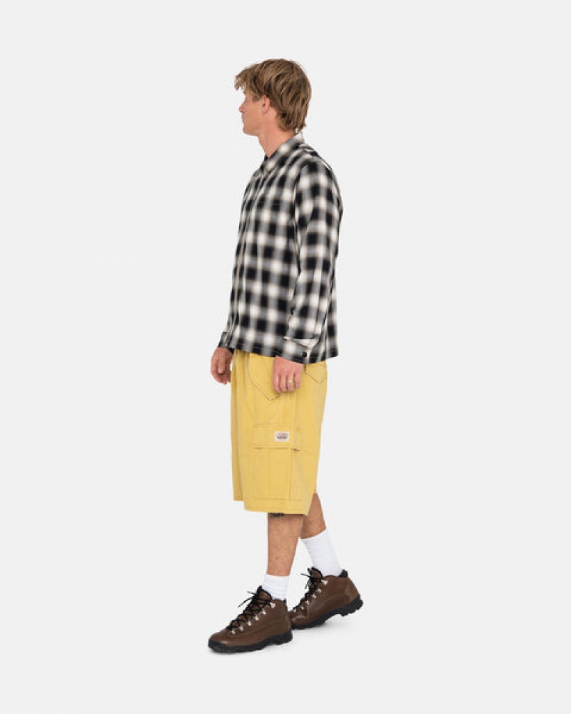 Yellow Men's Stussy Ripstop Cargo Beach Shorts | AMR-4382