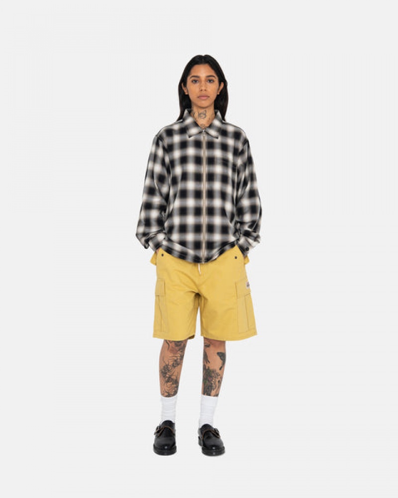 Yellow Men's Stussy Ripstop Cargo Beach Shorts | AMR-4382