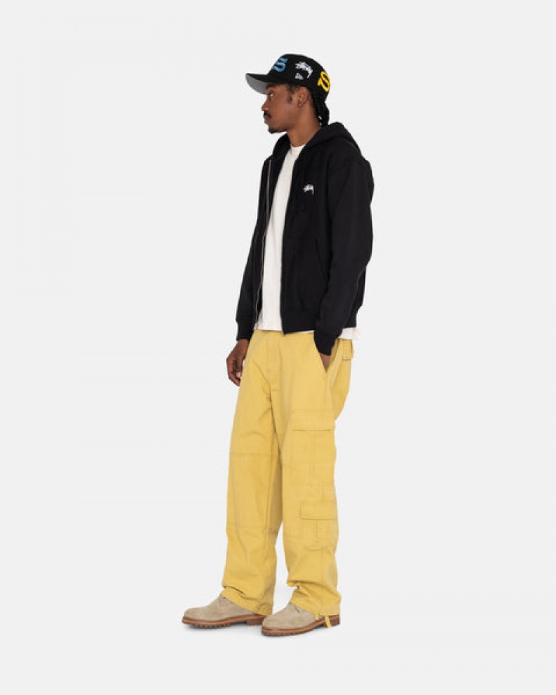 Yellow Men's Stussy Ripstop Surplus Cargo Pants | BBC-2157