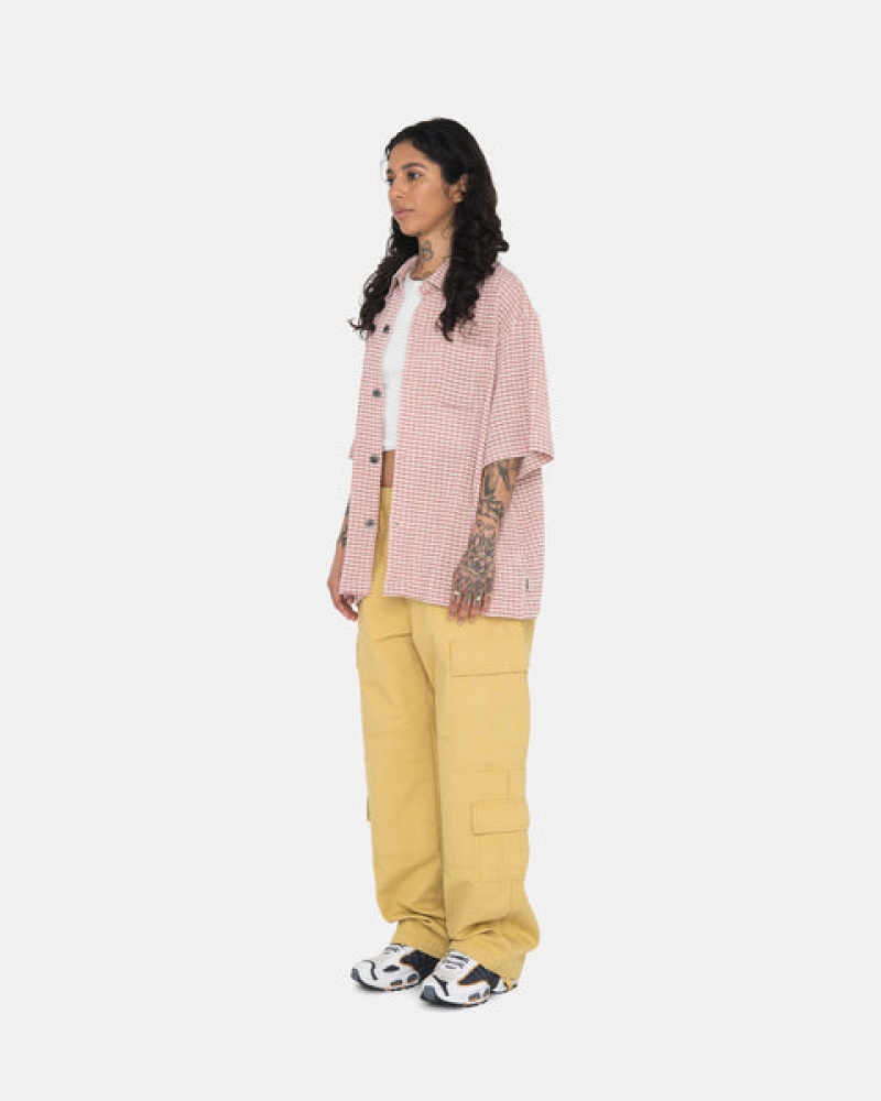 Yellow Men's Stussy Ripstop Surplus Cargo Pants | BBC-2157