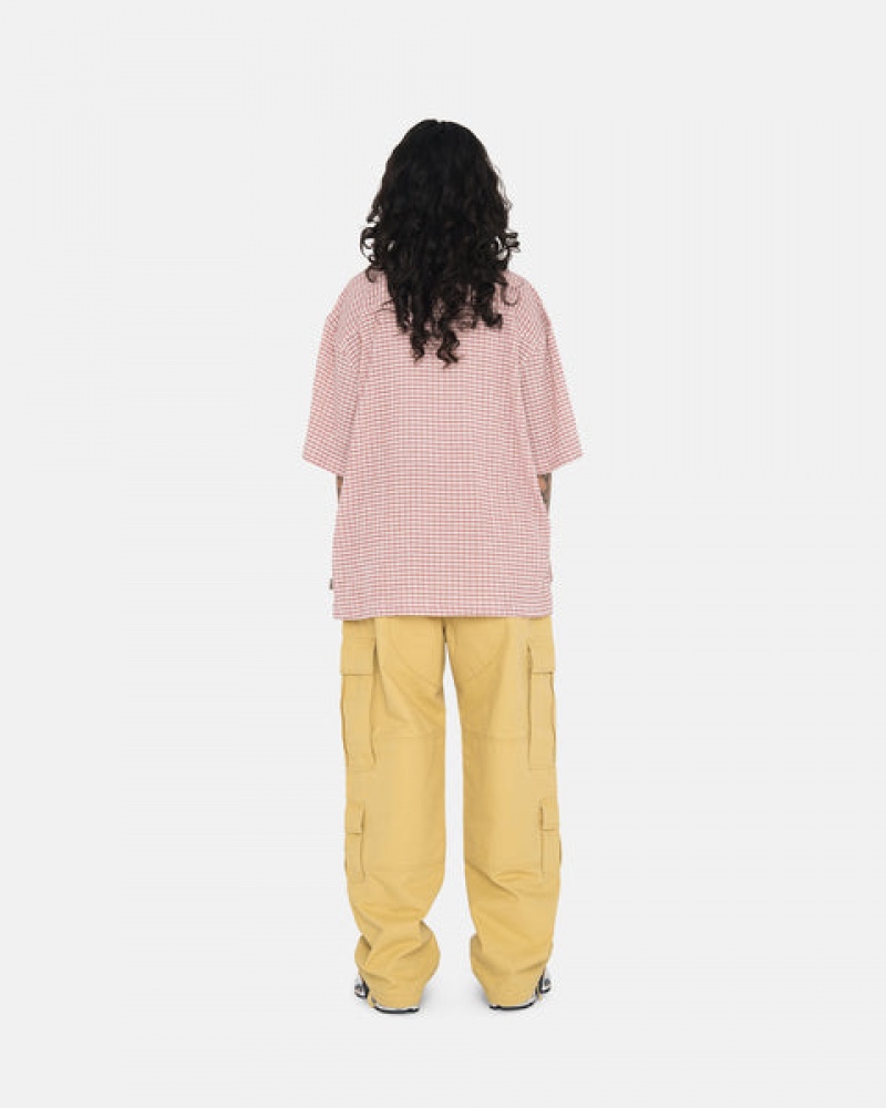 Yellow Men's Stussy Ripstop Surplus Cargo Pants | BBC-2157