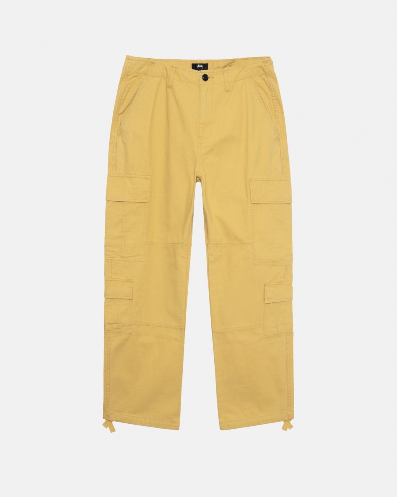 Yellow Men\'s Stussy Ripstop Surplus Cargo Pants | BBC-2157