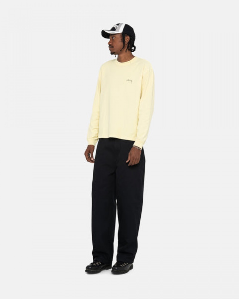 Yellow Women's Stussy Lazy Ls Tees | KEH-5802