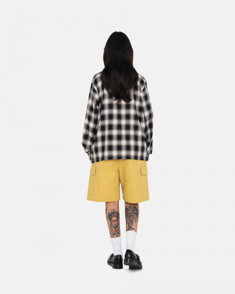 Yellow Women's Stussy Ripstop Cargo Beach Shorts | UMM-2358